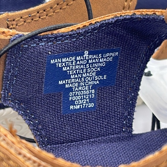 NWT Cat & Jack Bryson Sandals Brown Size 9 - Picture 7 of 7